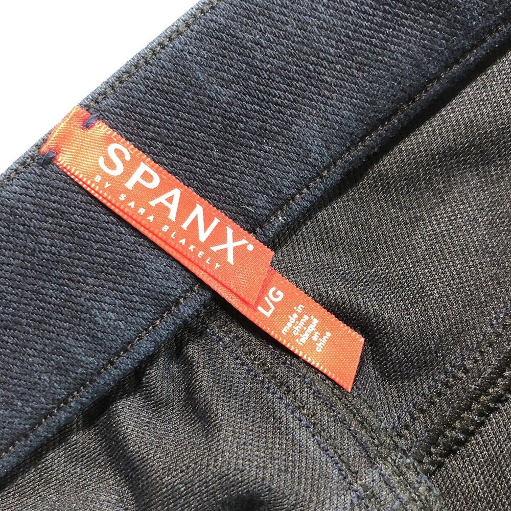 SPANX- Jean-ish Ankle Leggings Skinny Jean Dark Wash Pull On Sz Large 20018R - Picture 2 of 10